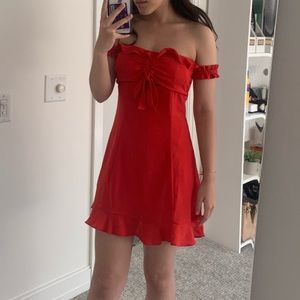 Red babydoll dress